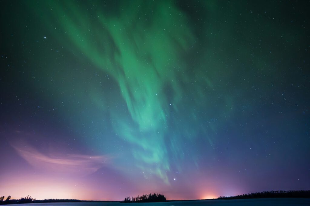 aurora, colorful night sky, northern lights
